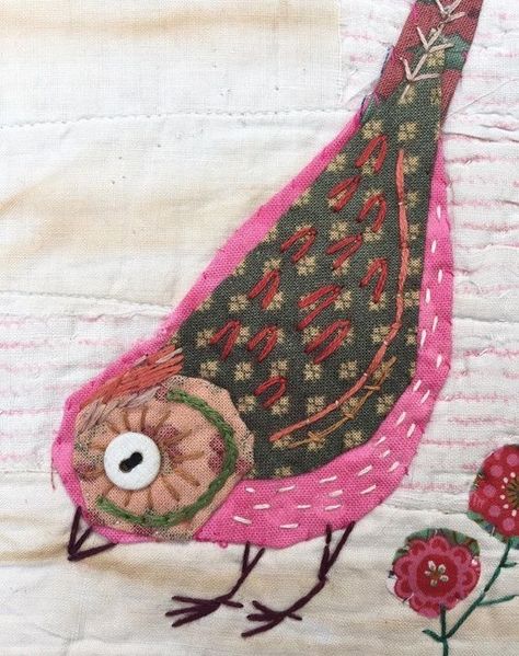 Embroidery Birds, Embroidery Bird, Bird Quilt Blocks, Attic Studio, Diy Applique, Northumberland England, Applique Art, Bird Applique, Textile Art Embroidery