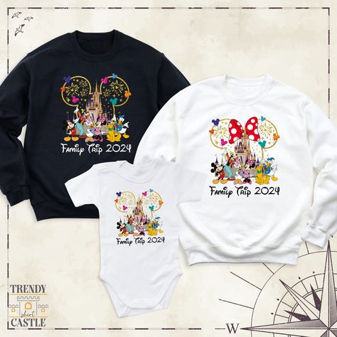 Disney Family Trip, Family Disney Trip, Disneyland Vacation, Vacation Family, Disney World Shirts, Disney Castle, Disney Family, Family Trip, Mickey And Friends