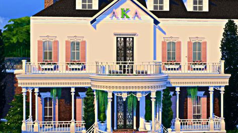 Sims 4 Sorority Cc, Sims 4 College Cc, Sims 4 College, Urban Cc Finds, Sims Baddie, Fraternity House, Bougie Girl, University Housing, Sims 4 Black Hair