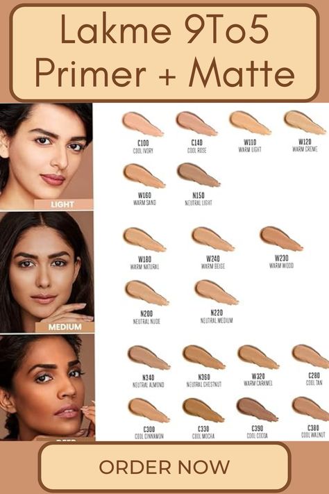 AVAILABLE IN 16 SHADES Choose from a range of shades available in warm, cool and neutral undertones. About this item Built-in Primer + Matte Foundation with SPF 20 Natural, flawless finish Shades that suit 100% Indian skin tones Perfect cover, Longwear formula Medium to high, buildable coverage Gives a smooth Neutral Undertone Makeup, Indian Skin Makeup, Diy Belt For Dresses, Skin Tone Makeup, Cover Foundation, Neutral Skin Tone, Foundation For Dry Skin, Foundation With Spf, Contour Makeup Tutorial