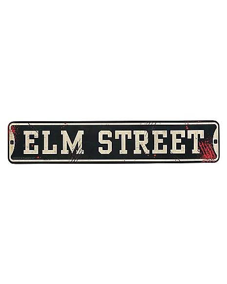 Elm Street Sign - A Nightmare on Elm Street - Spirithalloween.com Elm Street Sign, Halloween Shelf, Formal Cooler, New Nightmare, A Nightmare On Elm Street, Thriller Movie, Invisible Man, 31 Days Of Halloween, Horror Icons