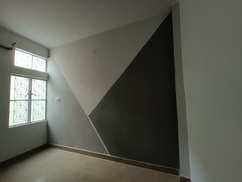 Grey Combination, Workout Room, Room Renovation, The Grey, Grey Walls, Black Square, Workout Rooms, Wall Paint, Tri Color