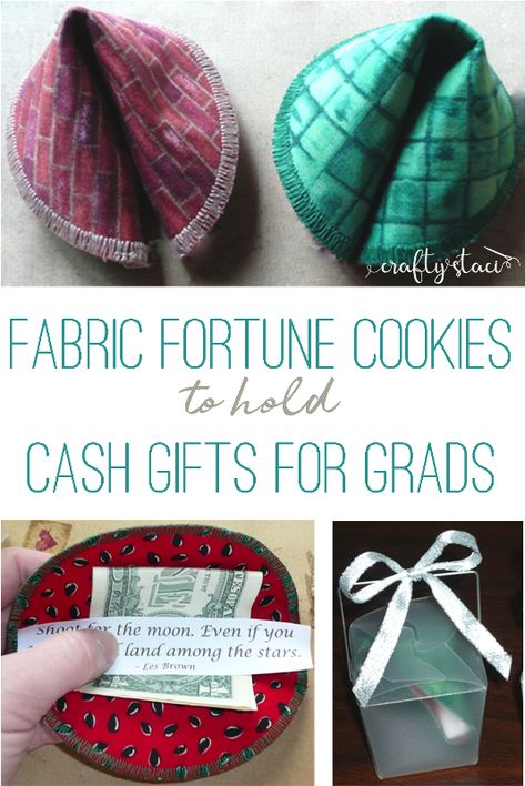 Fabric Fortune Cookies — Crafty Staci Holiday Hand Towels, Cash Gifts, Fortune Cookies, Creative Diy Gifts, Diy Holiday Gifts, Cash Gift, Beginner Sewing Projects Easy, Fortune Cookie, Money Gift