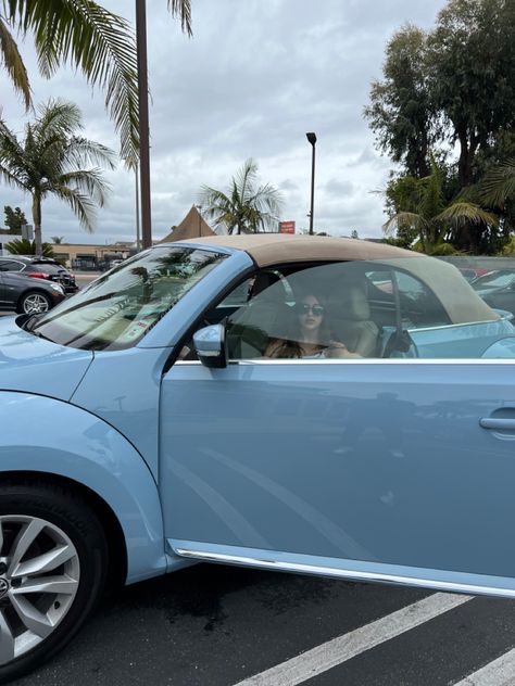 vw beetle Light Blue Vw Beetle, Volkswagen Beetle Aesthetic, Blue Vw Beetle, 2008 Volkswagen Beetle, Volkswagen Beetle Convertible, Beetle Car, Beetle Convertible, Volkswagen Car, Girly Car