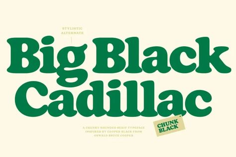 Chunk Black Font - Download Free Font Cool Sans Serif Fonts, Typography For Websites, Cooper Black Poster, Vintage Free Font, Free Block Fonts, Farmers Market Design, Free Retro Fonts, Cooper Black Font, Font Websites