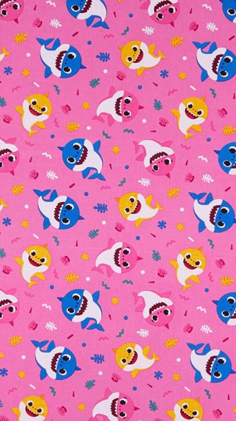 Kid Wallpaper Ipad, Baby Shark Wallpaper, Baby Shark Background, Kids Iphone Wallpaper, Shark Doll, Shark Background, Spirit Baby, Shark Halloween, Baby Shark Birthday