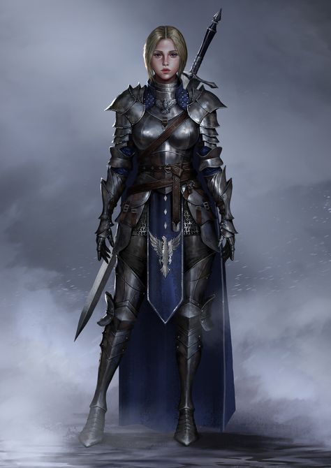 Female Armor, Female Character Concept, Female Knight, Knight Art, Knight Armor, Concept Art Character, Warrior Girl, Fantasy Armor, Superhero Design