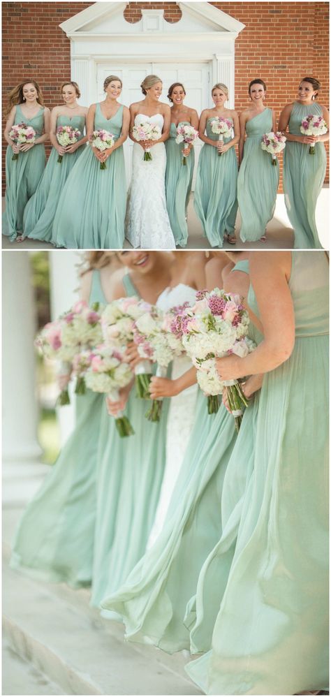 Green Chiffon Bridesmaid Dress, Mint Green Bridesmaids, Mint Green Bridesmaid Dresses, Mint Bridesmaid, Mint Bridesmaid Dresses, Convertible Bridesmaid Dress, Sleeveless Bridesmaid Dresses, Green Bridesmaid, Green Bridesmaid Dresses