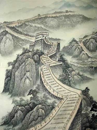 Chinese Great Wall Painting Great Wall 1336001, 50cm x 33cm(19〃 x 13〃)