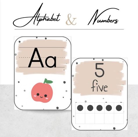 Free Alphabet Posters, Number Posters For Classroom, Nordic Classroom, Neutral Kindergarten Classroom, Boho Preschool Classroom Decor, Neutral Preschool Classroom, Boho Preschool Classroom, Boho Alphabet Letters, Alphabet Posters For Classroom