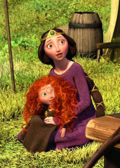 From Pixar’s Brave (2012) Merida And Her Mom, Prenses Merida, Romantic Letters, Queen Elinor, Disney Moms, Merida Cosplay, Disney Princess Merida, Merida Disney, Brave Merida