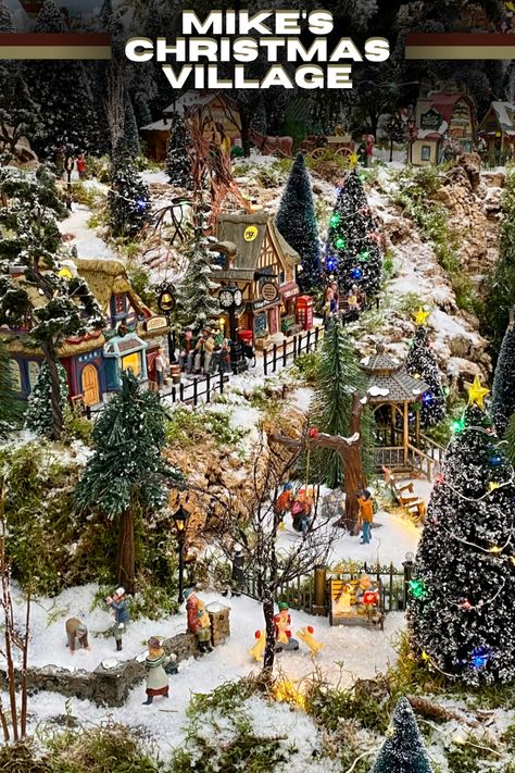 Lemax Rustic Village Lemax Christmas Village Display, Christmas Tree Village Display, Village Garden, Decoration Buffet, First Garden, Christmas Tree Village, Vail Village, Christmas Diorama, Lemax Village