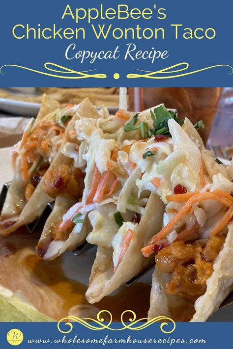 Chicken Won Ton Tacos Applebees, Copycat Applebee's Chicken Wonton Tacos, Copycat Wonton Tacos Applebees, Applebees Chicken Won Ton Tacos, Apple Bees Wonton Tacos, Applebees Wonton Chicken Tacos, Chicken Wonton Tacos Applebees, Applebees Wonton Tacos Recipe, Applebee's Chicken Wonton Tacos