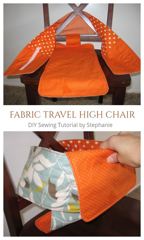 DIY Fabric Baby Travel High Chair Free Sewing Patterns | Fabric Art DIY Diy Fabric High Chair, Baby Chairs Diy, Sew Tutorials, Fabric Art Diy, Travel High Chair, Portable High Chairs, Sewing Machine Quilting, Baby Clothes Patterns Sewing, Diy Sewing Tutorials