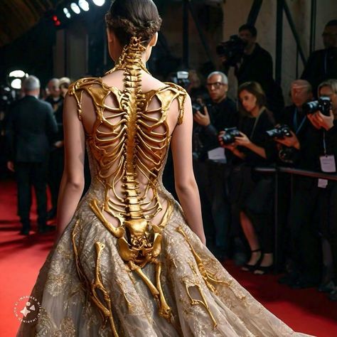 Fashion Show Inspo Outfits, Decaying Fashion, Human Anatomy Fashion, Ribcage Dress, Resin Clothes, Corset Skeleton, Anatomical Fashion, Anatomy Fashion, Gore Fashion