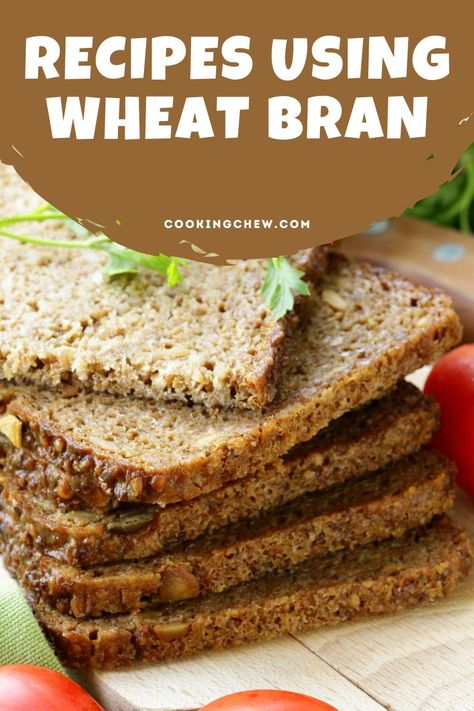 This list features unique recipes using wheat bran, including sweet treats, savory dishes, and some breakfast favorites you wouldn't expect. Recipes Using Wheat Bran, Wheat Bran Bread, Recipes With Wheat Bran, Wheat Bran Recipes Healthy, Bran Recipes Healthy, Bran Recipe, Bran Bread, Wheat Bran, Wheat Bran Recipes