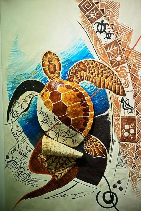 Turtle Fijian Language, Happy Aloha Friday, Art Amour, Art Studio Space, Polynesian Art, Maori Tattoo Designs, Aloha Friday, Māori Culture, Nz Art