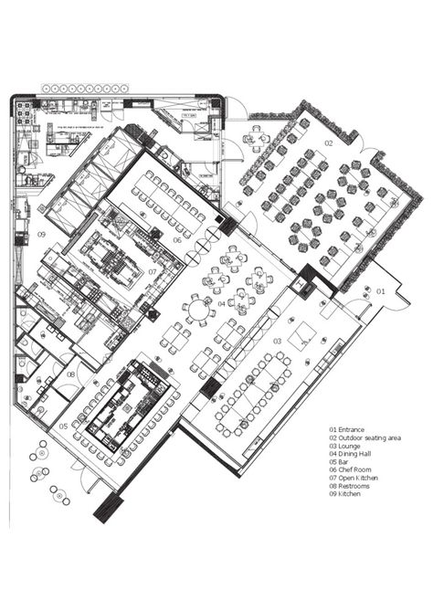 Design Studio Floor Plan, Restaurant Interior Design Plan, Restaurant Plan Design, Restaurant Plan Architecture, Restaurant Design Plan, Resort Hotel Design, Restaurant Floor Plan, Bathroom Layout Plans, Commercial Kitchen Design