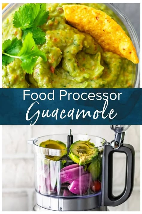 Easy Guacamole Recipe...I've never heard three words sound more beautiful! This simple and delicious Food Processor Guacamole is filled with great ingredients, and only takes a few minutes to make. No chunks here, just smoooooth guac! #thecookierookie #guacamole #cincodemayo #avocado #dip #gameday Best Beef Enchilada Recipe, Food Processor Ideas, Ninja Food Processor, Quick Guacamole, Easy Guacamole Recipe, Guacamole Recipes, Food Processor Uses, Beef Enchilada Recipe, Guacamole Recipe Easy