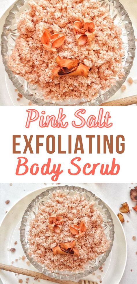 DIY Himalayan Salt Scrub with Essential Oils Salt Body Scrub Recipe, Coconut Oil And Essential Oils, Homemade Coffee Scrub, Himalayan Salt Scrub, Chunky Blanket Diy, Salt Scrub Diy, Salt Scrub Recipe, Best Body Scrub, Body Scrub Recipe