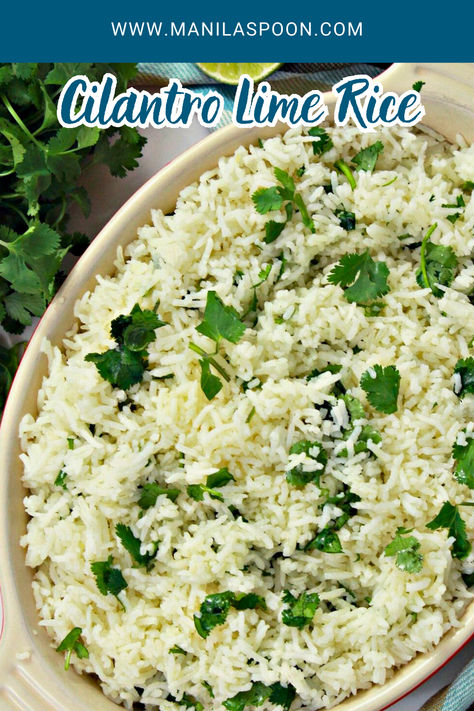 Cilantro Rice Recipe, Grain Dishes, Cilantro Lime Rice Recipe, Lime Rice Recipes, Bean Dishes, Cilantro Rice, Fonio, Lime Rice, Cilantro Lime Rice