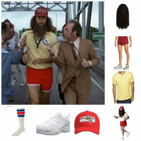 Run Forest run Forrest Gump Halloween, Halloween Costume For Guys, Forrest Gump Halloween Costume, Family Group Costumes, Halloween Costume Ideas Family, Funny Kid Halloween Costumes, Beard Halloween Costumes, Mens Halloween Costumes Diy, Future Costume Ideas