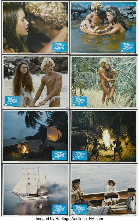 The Blue Lagoon 1980, Blue Lagoon Movie, The Blue Lagoon, Fan Poster, The Best Films, Lobby Cards, Blue Lagoon, Good Movies, Acrylic Painting