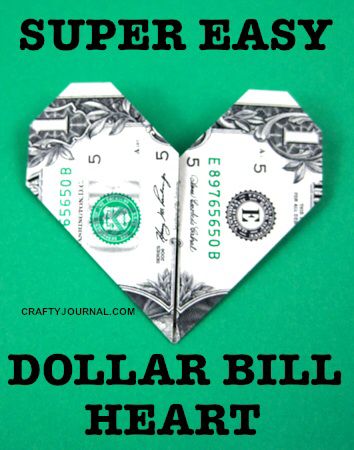 Money Shaped Like A Heart, How To Fold Dollar Into Heart, Valentine Money Gift Ideas, How To Fold A Dollar Bill Into A Heart, Fold Money Into Heart, How To Fold A Dollar Into A Heart, How To Fold Money Into A Heart, Money Origami Diy, Heart Out Of Money