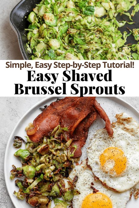 How to Shave Brussel Sprouts - a simple (and delicious) step-by-step tutorial on how to shave brussel sprouts (and how to cook them)! Easy, simple and delicious! #shavedbrusselsprouts #howtoshavebrusselsprouts #shavedbrusselsproutsrecipe #brusselsproutsrecipe All U Can Eat, Shaved Brussel Sprouts, Df Recipes, Sprouts Recipe, Brussels Sprouts Recipe, Paleo Whole 30, Veggie Side Dishes, How To Eat Paleo, Delicious Breakfast