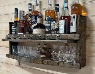 BarrelWorx - Etsy Home Bar Display, Whiskey Shelf, Whiskey Display, Shelf Coffee Bar, Whiskey Rack, Shot Glass Display, Cork Display, Whiskey Barrel Bar, Basement Bar Plans