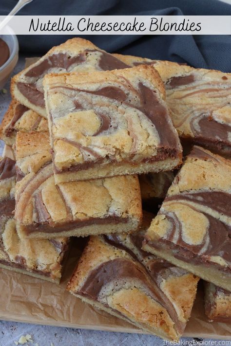 Cheesecake Blondies, Egg Custard Tarts, Blondie Dessert, Nutella Bread, Chocolate Loaf, Chocolate Blondies, Egg Chocolate, Chocolate Loaf Cake, Custard Tarts