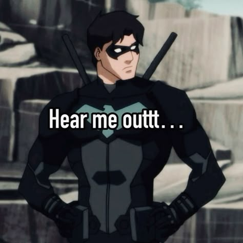 ℳ𝒾𝓃ℯ／ #nightwing #batman #teentitans #allnight #dickgrayson #dc #dcomics #whisper #smash #relatble #delusion/ @book_luvrr  𝓈𝒽ℯ 𝒽𝒶𝓈 𝒶 𝓅𝒾𝓃 𝓁𝒾𝓀ℯ 𝓉𝒽𝒾𝓈 𝒶𝓃𝒹 𝒾𝓀 𝓈ℴ𝓂ℯℴ𝓃ℯ ℯ𝓁𝓈ℯ 𝒹ℴℯ𝓈 𝓉ℴℴ Hear Me Out Men Characters, Cute Batman Pfp, Nightwing Phone Theme, Raven And Nightwing, Nightwing Memes, Literally Me Character, Hear Me Outs, Hear Me Out, Young Justice Nightwing