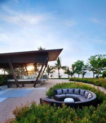 W Retreat and Residences Koh Samui-11-01-1 Kindesign Maps Design, Terrasse Design, Large Fire Pit, Outdoor Seating Area, Design Salon, Koh Samui, Outdoor Fire, Outdoor Rooms, Outdoor Design