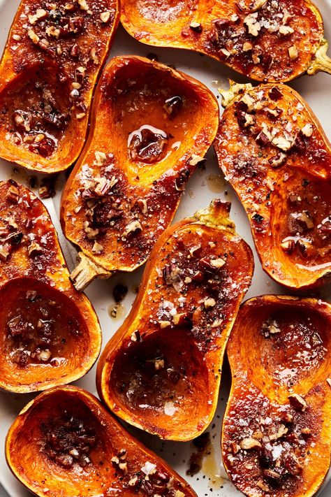 A sweet and small winter squash, the honeynut squash is perfect for individual sized portions for your holiday table. We love this roasted squash recipe with warming spices and a touch of sweetness. Roasted Honeynut Squash, Soften Brown Sugar, Honeynut Squash, Winter Squash Recipes, Buttercup Squash, Thanksgiving Vegetables, Winter Veggies, The Modern Proper, Modern Proper