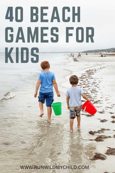 40 fun and awesome beach games for kids of all ages! Be sure to save this post for your next day at the beach to keep your kids entertained for HOURS! #beach #beachgames #kidsatthebeach #beachfun #games #outdoorgames Beach Scavenger Hunt For Kids, Beach Games For Kids, Fun Beach Games, Beach Scavenger Hunt, Polo Game, Nature Games, Beach Games, Surfer Dude, Outdoor Games For Kids