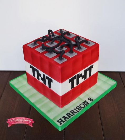 Minecraft Tnt Block, Pastel Minecraft, Minecraft Cakes, Minecraft Tnt, Minecraft Birthday Cake, Minecraft Theme, Minecraft Birthday Party, Paw Patrol Birthday Party, Minecraft Cake