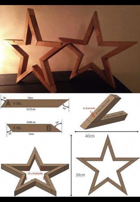 Coffee Table Woodworking Plans, Wooden Christmas Crafts, Craft Booth Displays, Bead Crafts Diy, Reclaimed Wood Wall Art, Cool Wood Projects, Wood Stars, Woodworking Plans Diy, Paper Flowers Craft