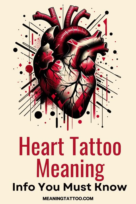 Let's delve into the world of heart tattoos and uncover their deep meanings together. Understand why heart tattoos are so cherished and how they speak to our personal stories. Click to learn more or save it for later. Black And White Anatomical Heart Tattoo, Heart Missing Piece Tattoo, Tattoo With Deep Meaning Life, Heart With Stitches Tattoo, Protect Your Heart Tattoo, Anatomically Correct Heart Tattoo, Healing Heart Tattoo, Shattered Heart Tattoo, Heart Organ Tattoo