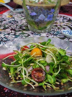 Chili Lime Vinaigrette Recipe, Chili Lime Vinaigrette, Sunflower Sprouts, Microgreens Recipe, Thai Salad Recipes, Thai Salad, Sprout Salad, Thai Kitchen, Thai Salads