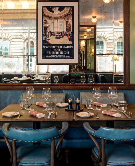 Paris Brasserie Interior, Restaurant Owner Aesthetic, Nautical Restaurant, Prince Design, Martin Brudnizki, French Brasserie, Bistro Decor, France Cafe, Contemporary Restaurant