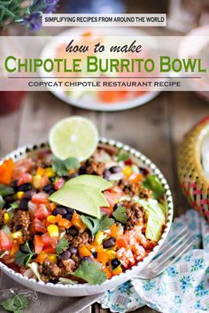 Chipotle Restaurant Recipes, Chipotle Burrito Bowl Recipe, Burrito Sauce, Chipotle Copycat Recipes, Burrito Bowl Recipe, Chipotle Burrito Bowl, Beef Burrito, Chipotle Burrito, Chipotle Bowl