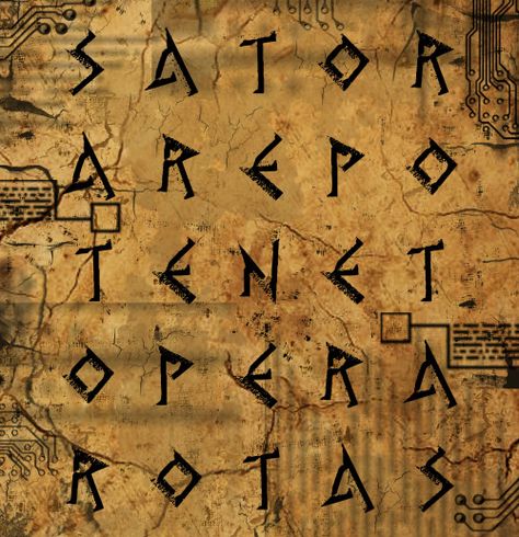 thesilicontribesman: Sator-Rotas Palindrome... - sixstringphonic Sator Square, Nolan Movies, Roman Catholic Art, Square Tattoo, Magick Art, Alphabet Symbols, Golden Spiral, Roman Art, Mystical Art