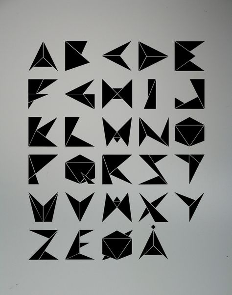 Cool type made of origami - Gami by Ole Fredrik Ekern, via Behance #typo Origami Font, Origami Letter, Origami Logo, Typography Alphabet, 타이포그래피 포스터 디자인, Hand Lettering Alphabet, Lettering Alphabet Fonts, Fancy Fonts, Creative Fonts