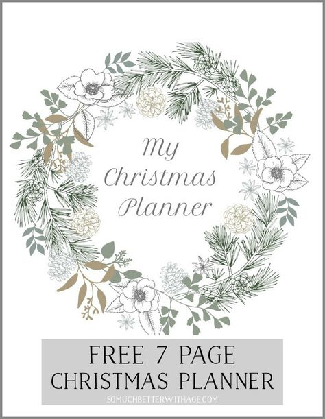 Free PDF - My Christmas Planner - So Much Better With Age Christmas Planner Printables Free 2023, Christmas Planner Printables Free, Free Printable Christmas Planner, Christmas Planner Free, Christmas Planner Printables, December Planner, Planner Calendar Printables, Weekly Planner Free Printable, Gift Tracker