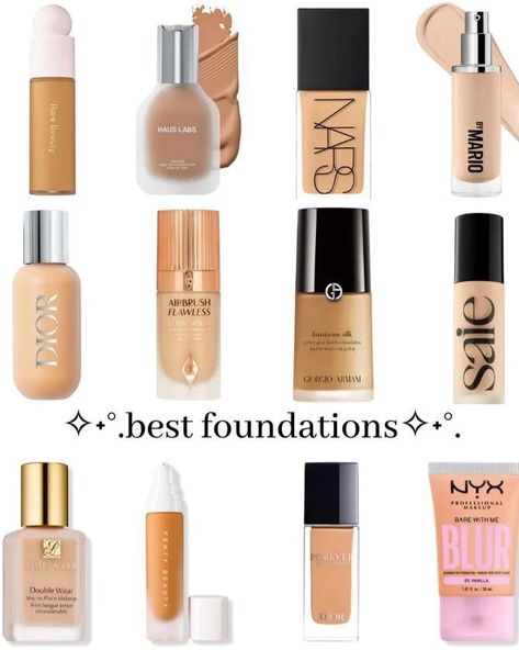 Foundations on top!✨️ . . . #makeup #makeupideas #makeuptutorial #foundation #makeuplooks #girls #selflove #selfcare Bridal Foundation, Foundation Recommendations, Best Foundations, Foundation Makeup, Lightweight Foundation, Makeup Bag Essentials, Combo Skin, Skin Foundation, Foundation Shades