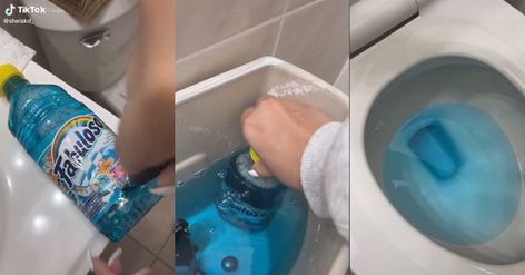 How To Keep Toilet Bowl Clean, Fabuloso Toilet Tank Hack, Fabuloso In Toilet Tank, Slay Station, Febreeze Diy, Fabuloso Cleaner, House Schedule, Toilet Cleaning Hacks, Toilet Handle