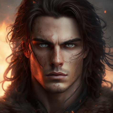 Short Reddish Brown Hair, Dark Hair Blue Eyes, Black Hair Green Eyes, Black Hair Blue Eyes, Level 7, Character Inspiration Male, Fantasy Portraits, Astral Travel, Gray Eyes