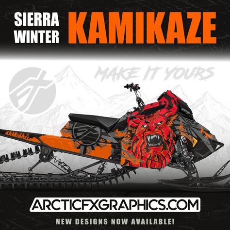 Get ready to be amazed!🔥 @artworkbysierrawinter & @sierrawintersmith has joined our Artist Series with some show-stopping new wrap designs! 🤩How are we liking KAMIKAZE?👀 ㅤ #snowmobiling #snowmobile #snowmobilevideos #arcticfx #arcticfxgraphics #snowmobilelife #sledlife #polaris #snowseason #sledwraps #sledwrap" Snowmobile Painting, Snowmobile Decals, Sled Wraps Snowmobiles, Snowmobile Wraps Skidoo, Vintage Snowmobiles Pictures, Kamikaze, Snowmobile, Sled, Make It Yourself