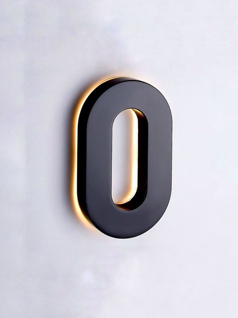 Minimalist & Modern House Numbers LED Light, Backlit, Mod Mettle Address Plaque, Address Sign by IvySign on Etsy Signage Lettering, Unique House Numbers, Modern House Numbers, Backlit Signs, Illuminated Signs, Sign Image, Minimalist House, Modern House Number, House Number Plaque