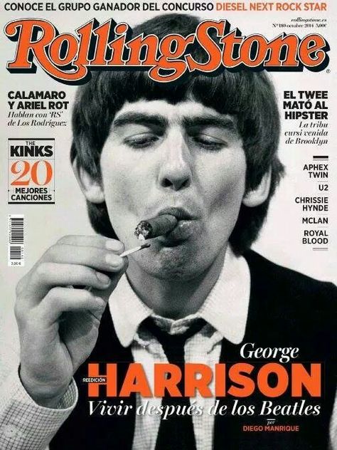 George Harrison on cover of Rolling Stone Magazine (October 2014) Rolling Stone Magazine Cover, Dr Hook, Beatles Memorabilia, Beatles Poster, Beatles George Harrison, Beatles George, Rolling Stone Magazine, Popular Magazine, Rolling Stones Magazine